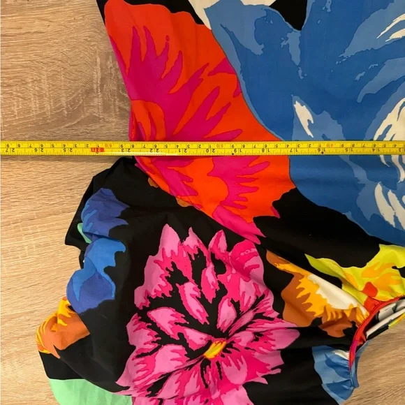 Blue and Pink Puff Sleeve Maxi Sundress - Picture 12 of 12